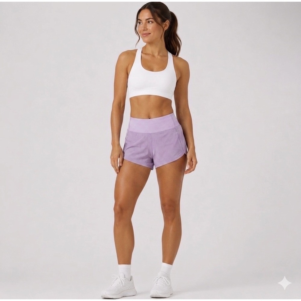 Lululemon Speed Up Shorts Sz 8 Jubilee Light Purple 4" Run Gym *Liner Removed
